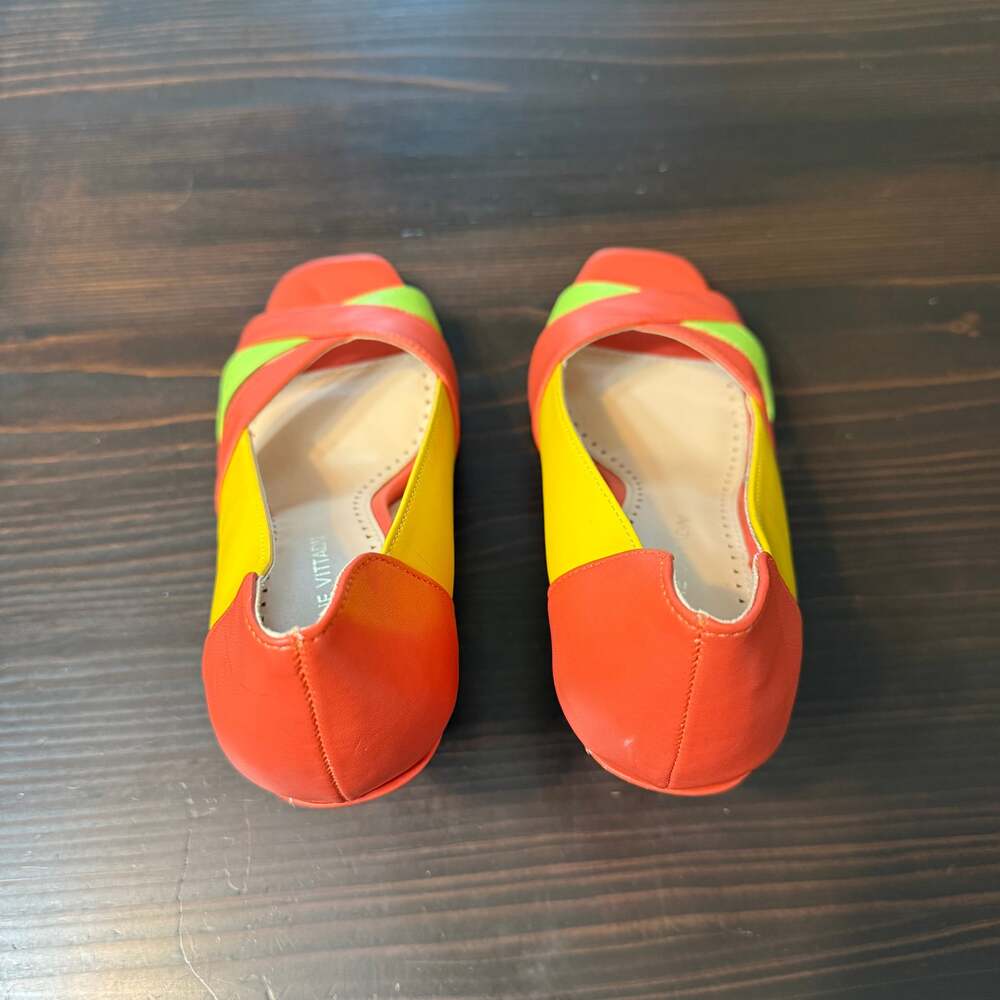 Adrienne‎ Vittadini Yellow & Orange Classic Elegant Heels - Picture 2 of 8